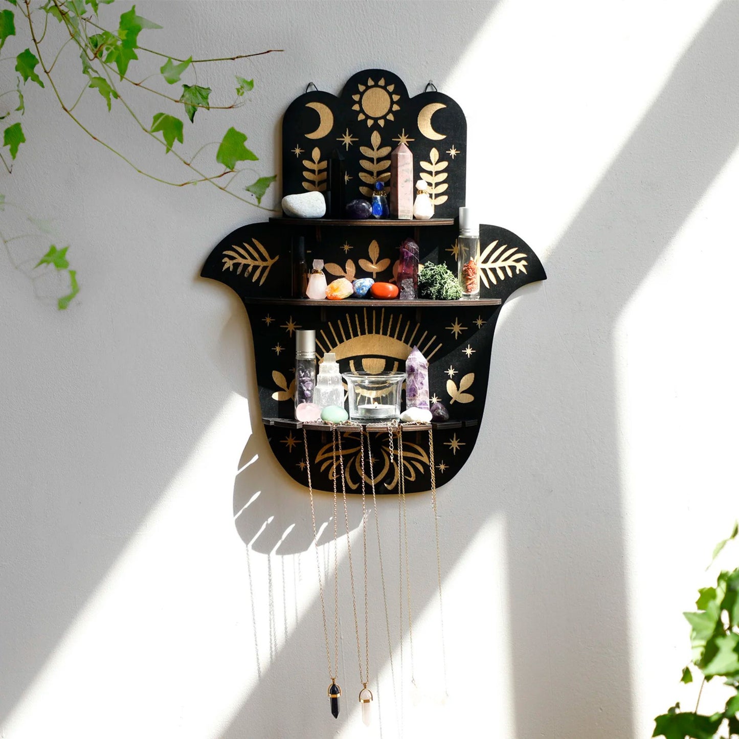 Celestial Hamsa Wall Shelf