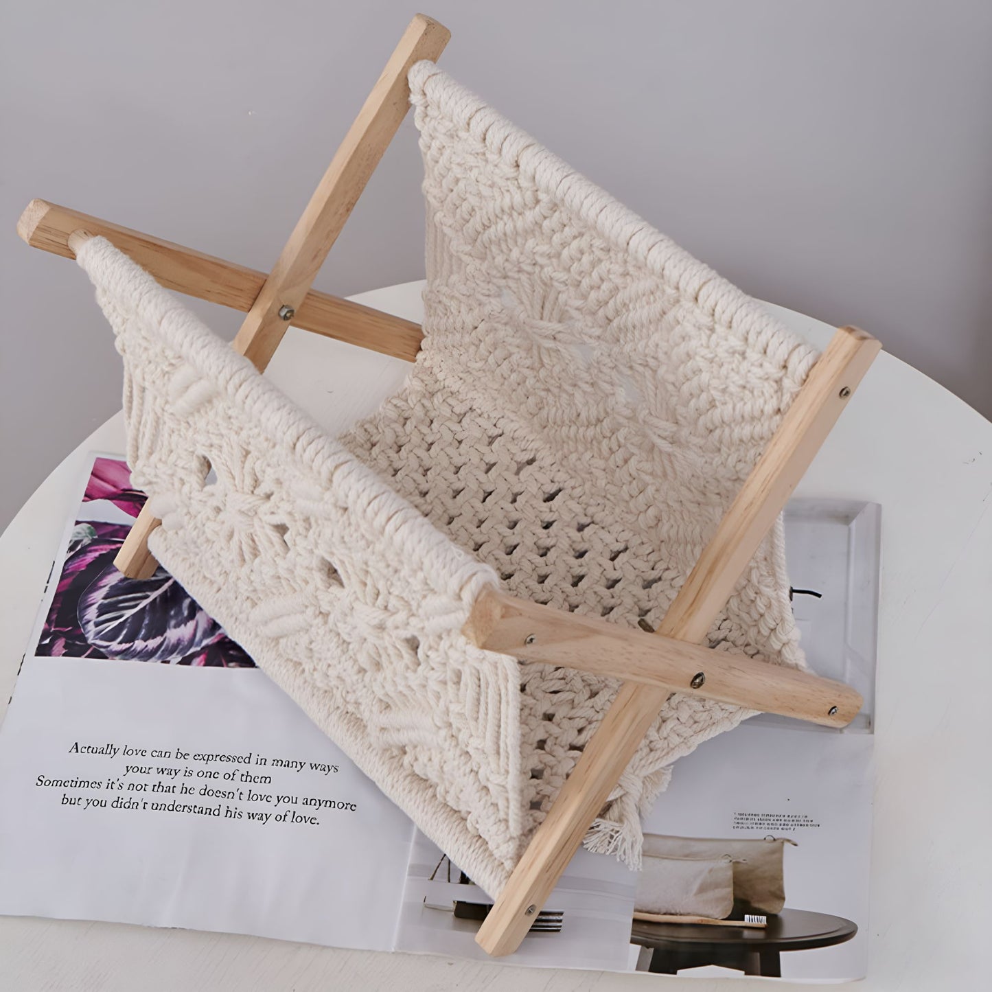 Bohemian Cotton Magazine Holder
