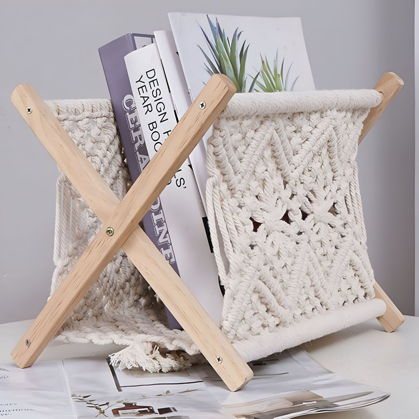 Bohemian Cotton Magazine Holder