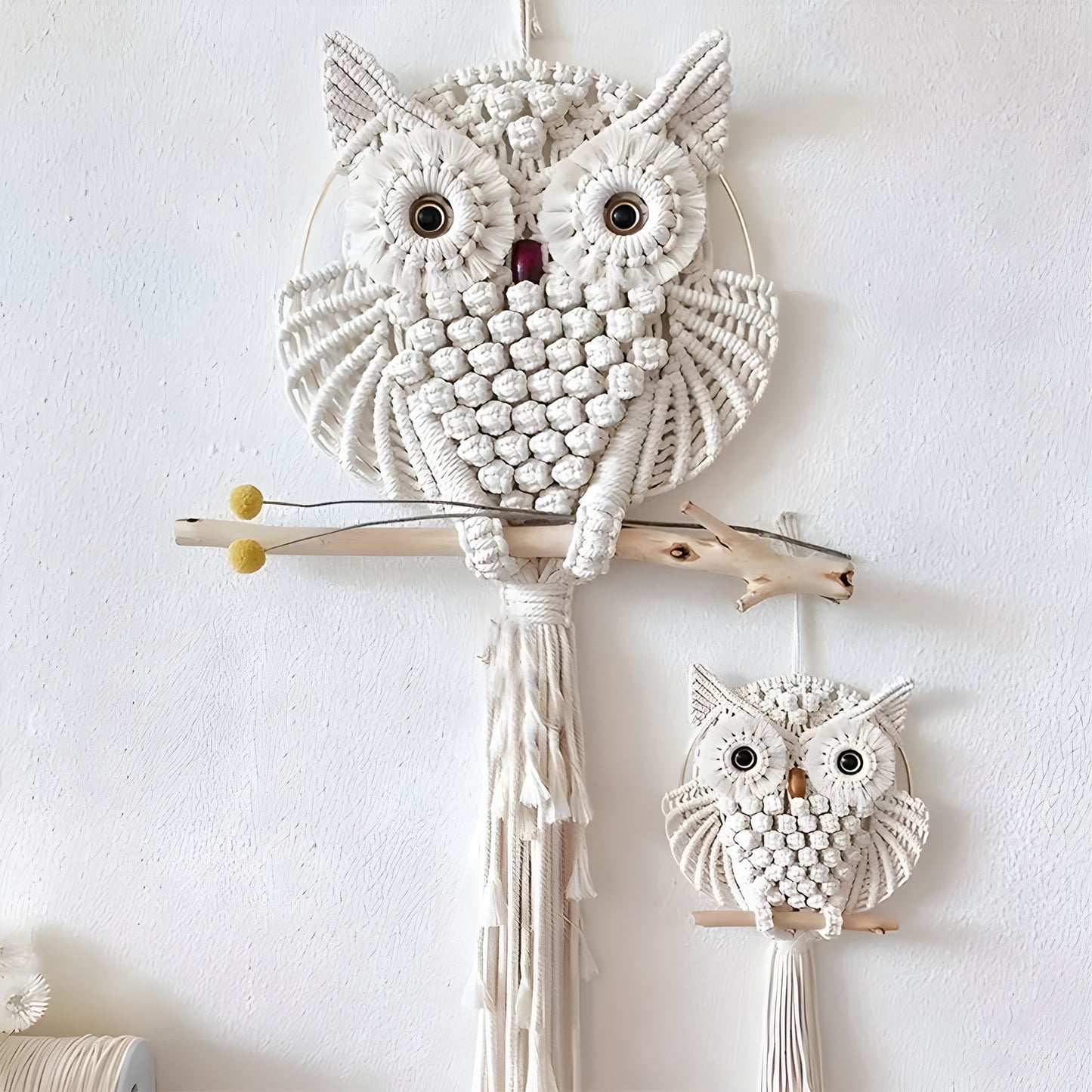 Bohemian Wisdom Owl Macrame