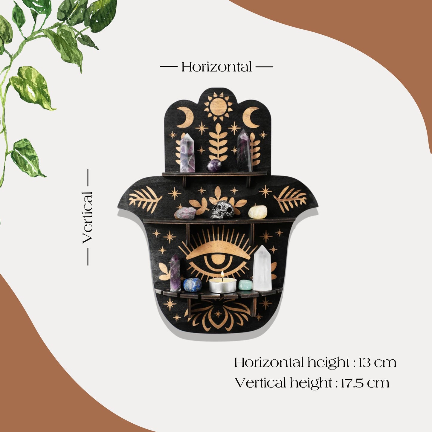 Celestial Hamsa Wall Shelf