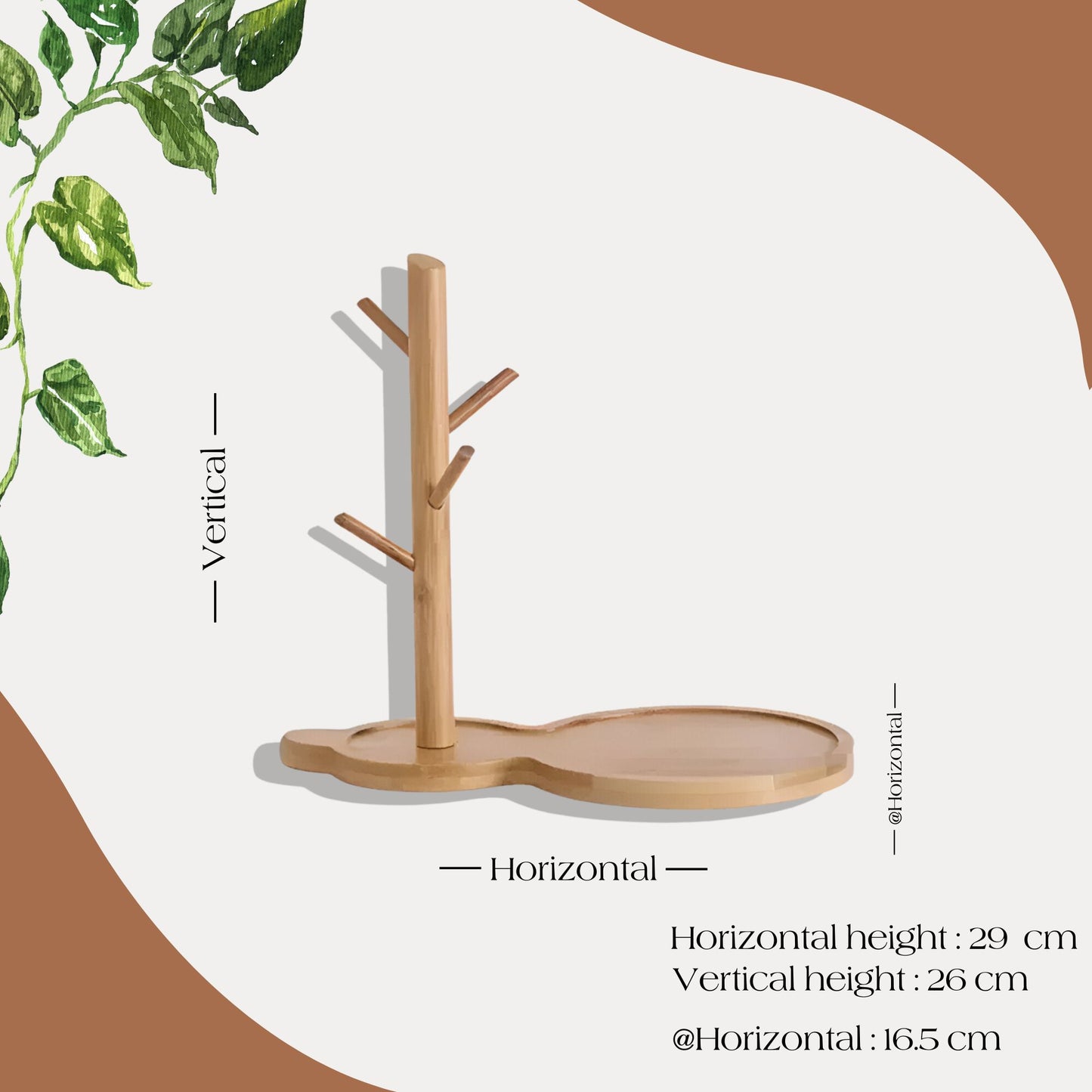 Minimalist Wooden Key Post & Catchall