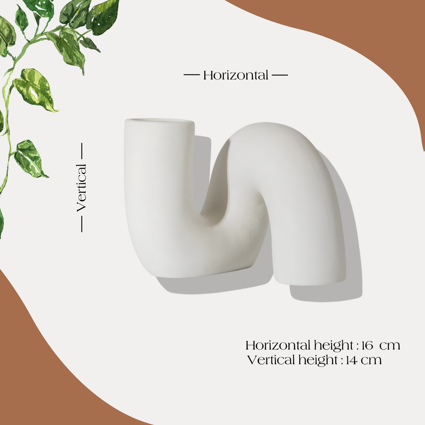 Contemporary Swirl Ceramic Vase