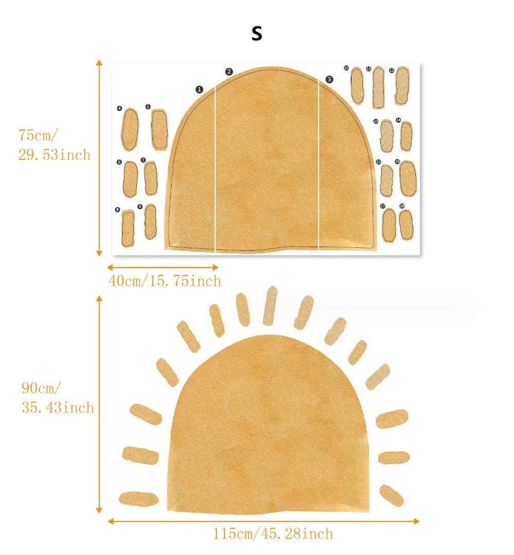 Boho Sun Fabric Wallpaper