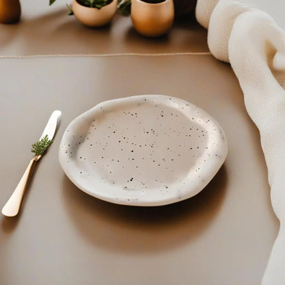 Silver Serenity Ceramic Tray