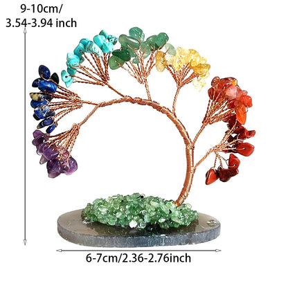 Natural 7 Chakra Healing Crystals Quartz Tree