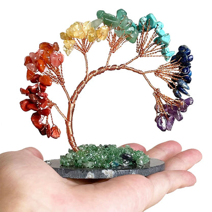 Natural 7 Chakra Healing Crystals Quartz Tree